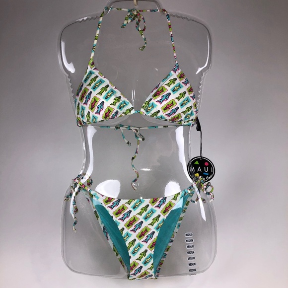 Maui & Sons Other - Maui & Sons 2 Piece Bikini Swimsuit Colorful Shark